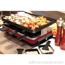 Swissmar KF-77043 8-Person Classic Raclette Party Grill, Red Enamel
